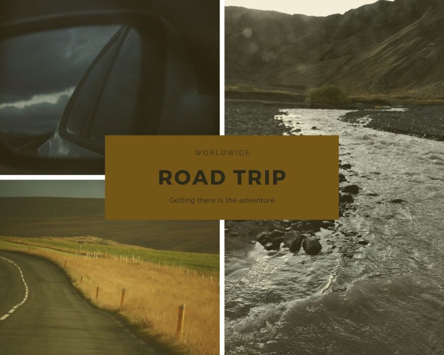 Road trip collage from he About page