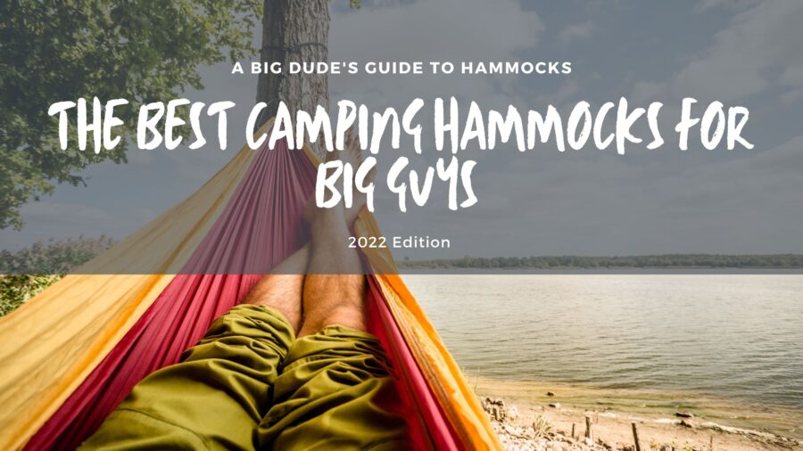 Best camping hammocks for big guys featured image of a dude in a hammock